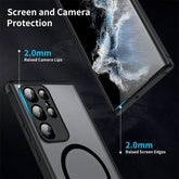 Magnetic Matte Magsafe Case for Samsung S20–S24 Ultra – Shockproof & Clear Protective